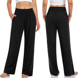 Soft & Cozy Loungewear NWT Black Wide Leg High Waist Lounge Palazzo Pants